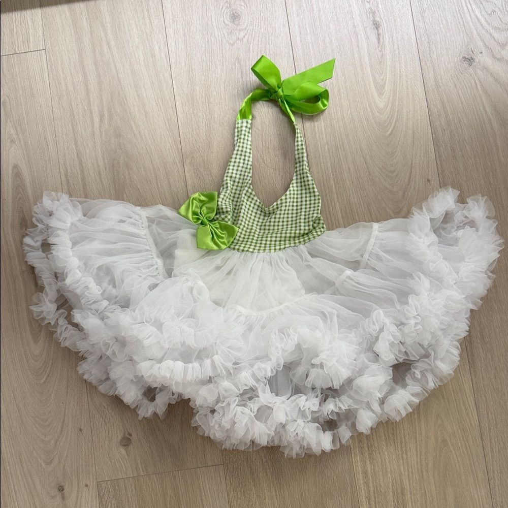 Green and White Tutu Dress